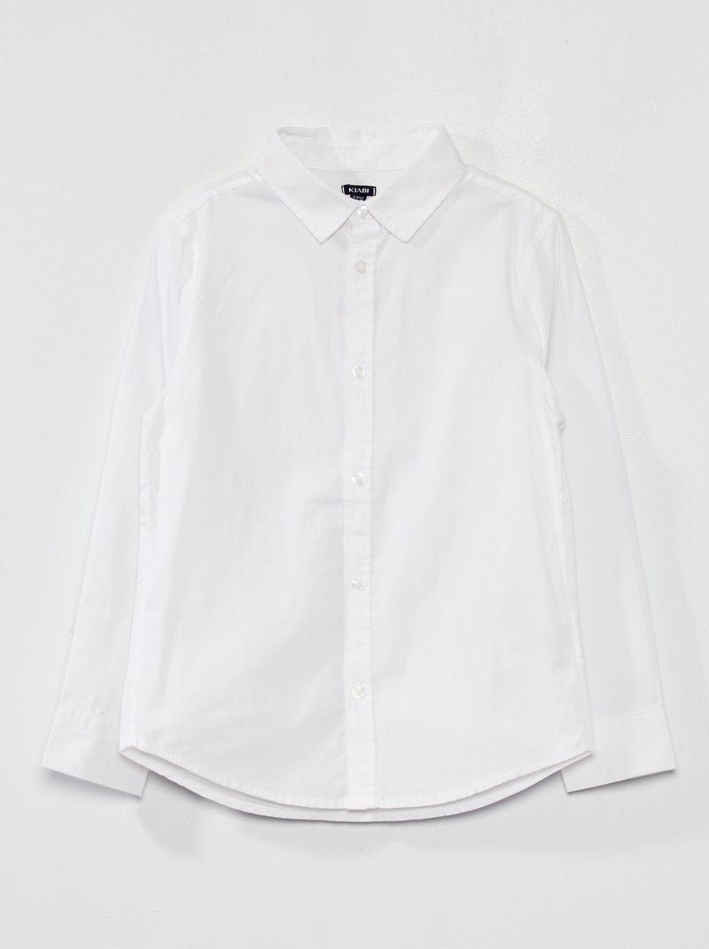 Camicia in popeline Bianco - Kiabi