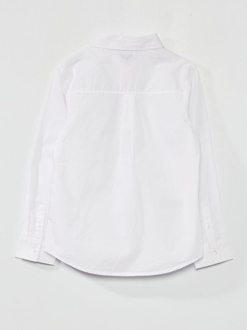 Camicia in popeline Bianco - Kiabi