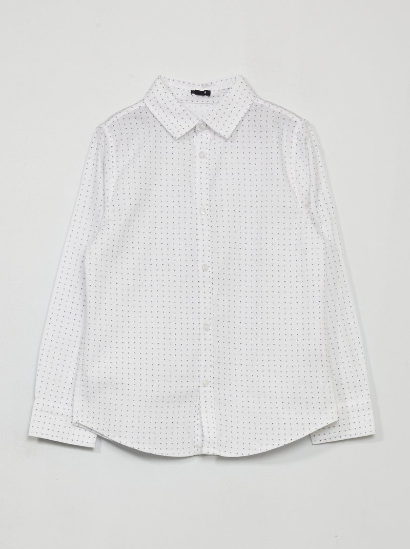 Camicia in popeline BIANCO - Kiabi