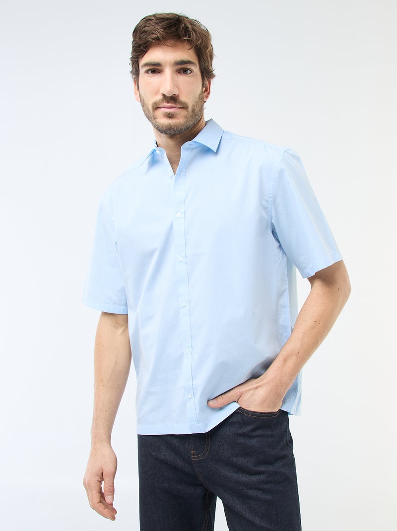 Camicia in popeline Blu - Kiabi