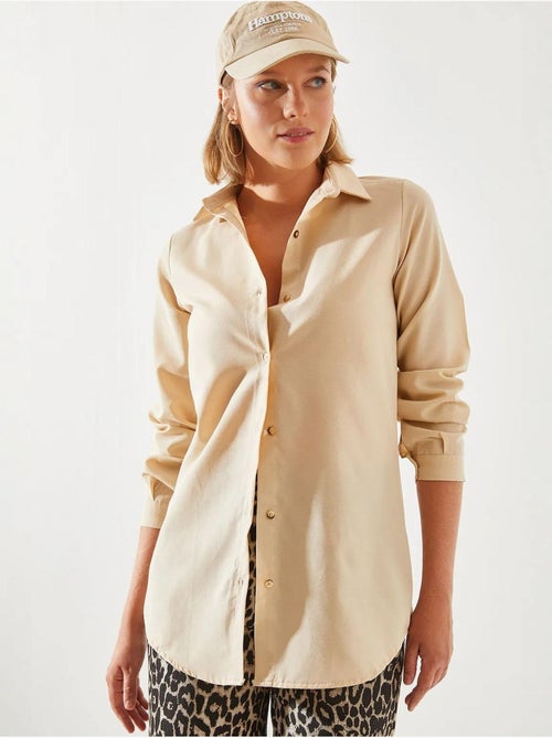 Camicia in popeline con abbottonatura lucci - Kiabi Camicia in popeline con abbottonatura lucci - Kiabi