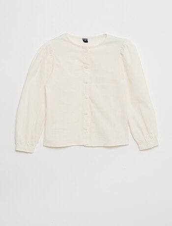 Camicia in popeline con apertura magnetica - collezione facile da indossare