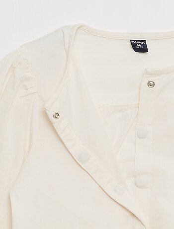 Camicia in popeline con apertura magnetica - collezione facile da indossare