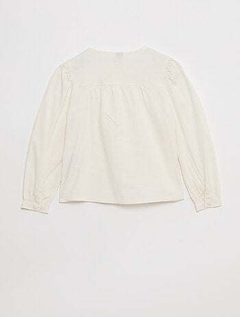 Camicia in popeline con apertura magnetica - collezione facile da indossare