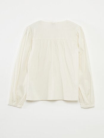 Camicia in popeline con apertura magnetica - collezione facile da indossare