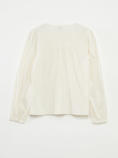 Camicia in popeline con apertura magnetica - collezione facile da indossare - Kiabi