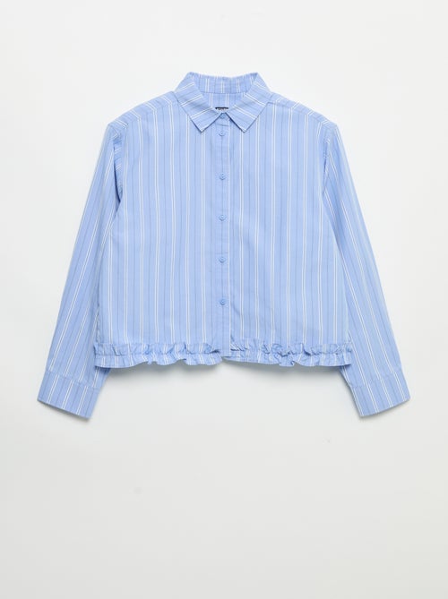 Camicia in popeline con balza sul fondo - Kiabi Camicia in popeline con balza sul fondo - Kiabi