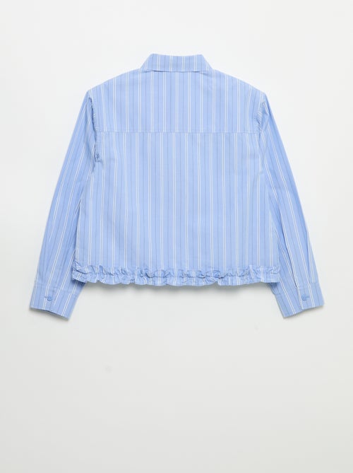 Camicia in popeline con balza sul fondo - Kiabi Camicia in popeline con balza sul fondo - Kiabi