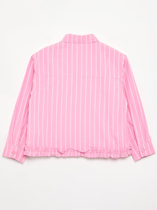 Camicia in popeline con balza sul fondo - Kiabi