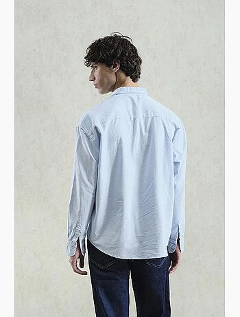 Camicia in popeline con bottoni ricamata giesto