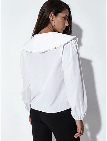 Camicia in popeline con colletto baby e fiocco bdart