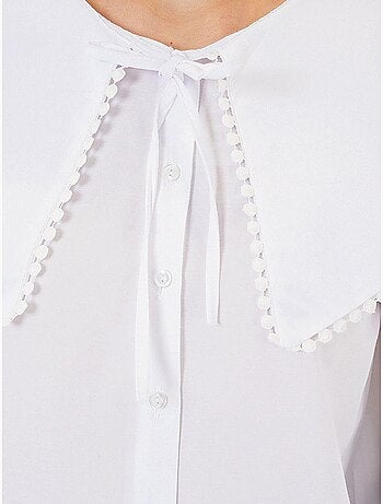 Camicia in popeline con colletto baby e fiocco bdart