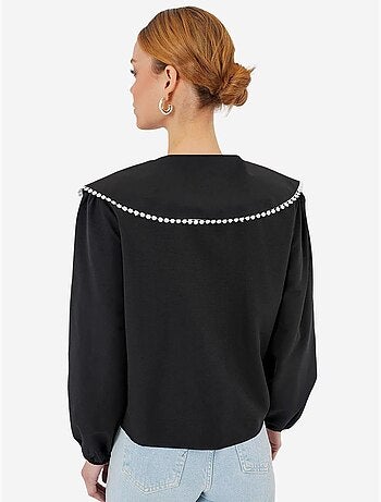 Camicia in popeline con colletto baby e fiocco bdart