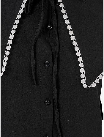 Camicia in popeline con colletto baby e fiocco bdart
