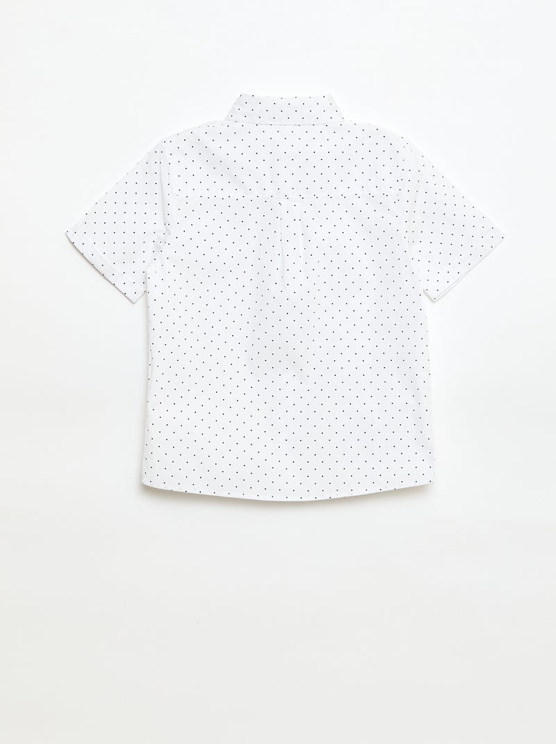 Camicia in popeline con papillon Bianco - Kiabi