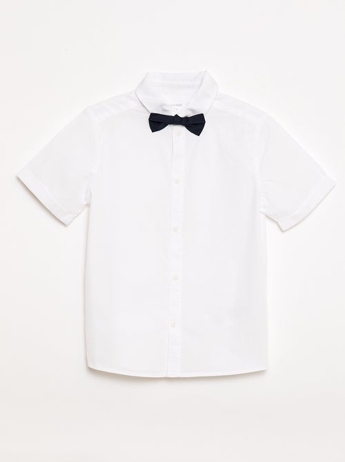 Camicia in popeline con papillon - Kiabi Camicia in popeline con papillon - Kiabi