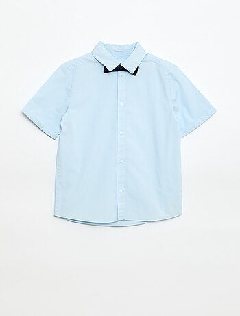 Camicia in popeline con papillon