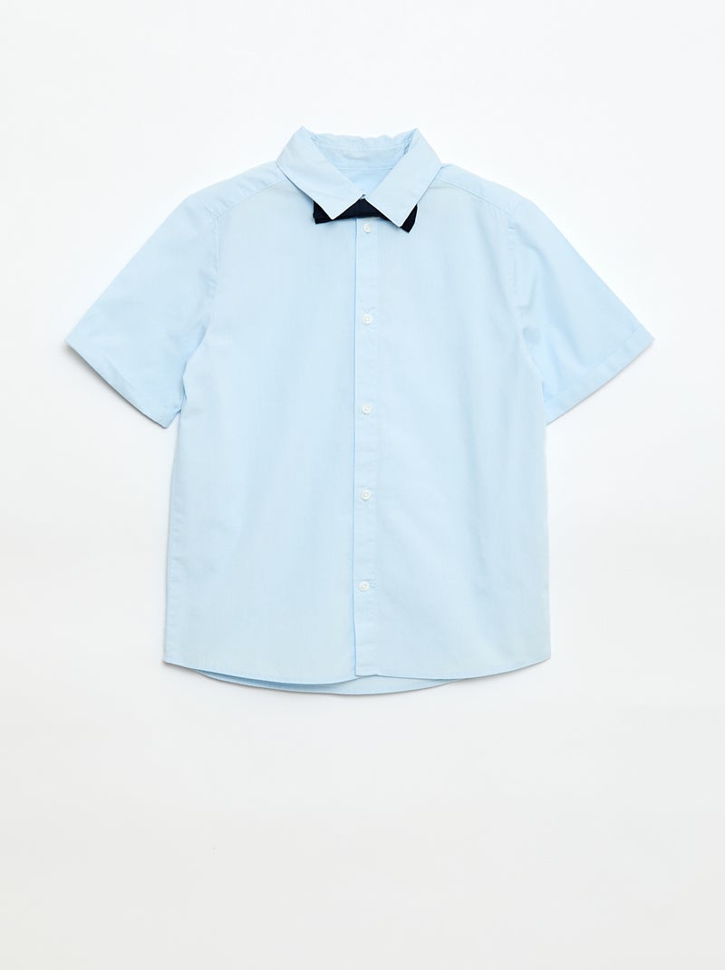 Camicia in popeline con papillon Blu - Kiabi