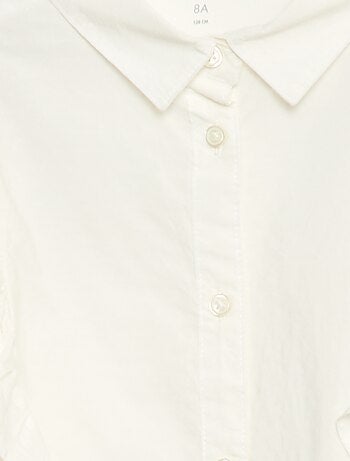 Camicia in popeline con volant