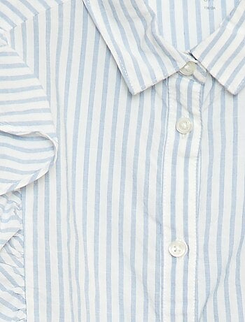 Camicia in popeline con volant