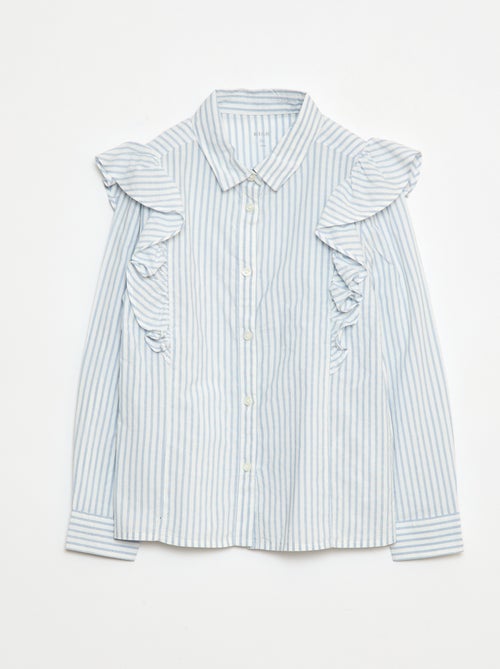 Camicia in popeline con volant - Kiabi