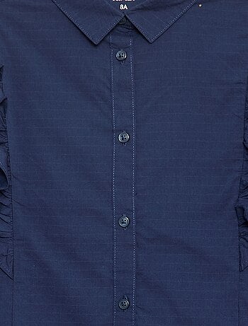Camicia in popeline con volant