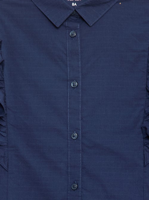 Camicia in popeline con volant - Kiabi