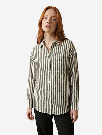 Camicia in popeline di cotone a righe my fashion