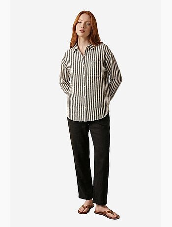 Camicia in popeline di cotone a righe my fashion