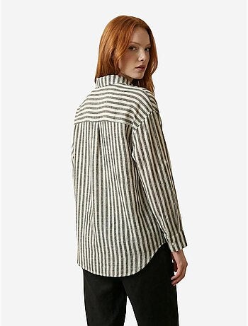 Camicia in popeline di cotone a righe my fashion