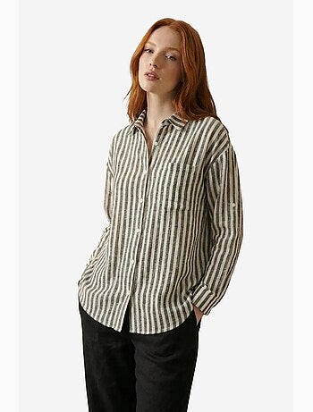 Camicia in popeline di cotone a righe my fashion