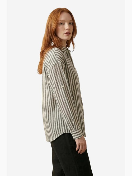 Camicia in popeline di cotone a righe my fashion - Kiabi Camicia in popeline di cotone a righe my fashion - Kiabi