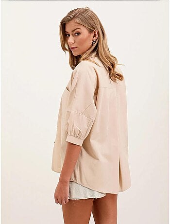 Camicia in popeline loose fit con taschino bdart