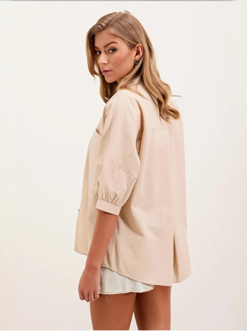 Camicia in popeline loose fit con taschino bdart - Kiabi Camicia in popeline loose fit con taschino bdart - Kiabi