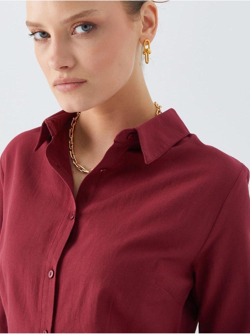 Camicia in popeline mixray Rosso bordeaux - Kiabi