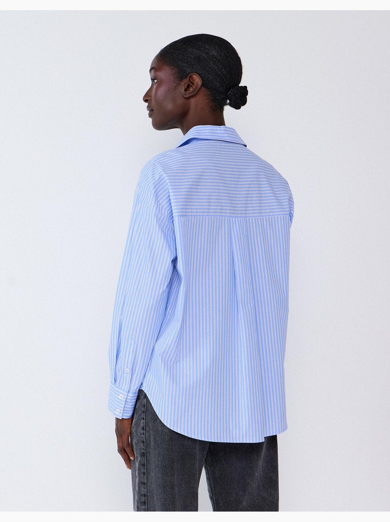 Camicia in popeline, mo fashion Blu - Kiabi