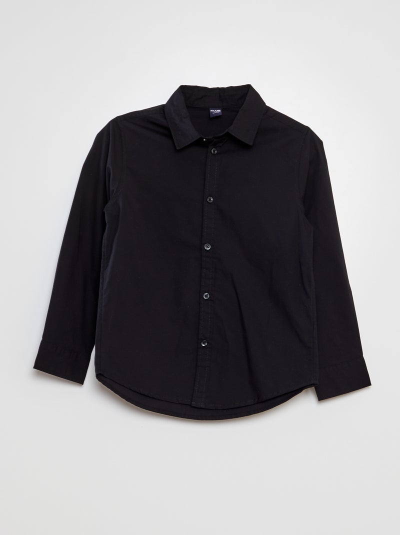 Camicia in popeline NERO - Kiabi