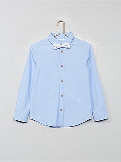 Camicia in popeline + papillon - Kiabi