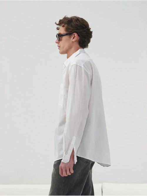 Camicia in popeline regular fit con bottoni giesto - Kiabi Camicia in popeline regular fit con bottoni giesto - Kiabi
