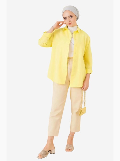 Camicia in popeline relaxed fit con chiusura a bottoni bdart - Kiabi Camicia in popeline relaxed fit con chiusura a bottoni bdart - Kiabi