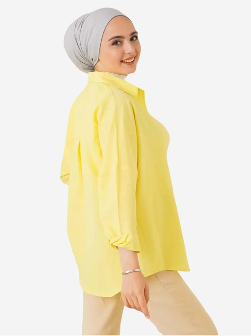 Camicia in popeline relaxed fit con chiusura a bottoni bdart - Kiabi Camicia in popeline relaxed fit con chiusura a bottoni bdart - Kiabi