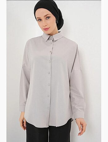 Camicia in popeline relaxed fit con chiusura a bottoni bdart