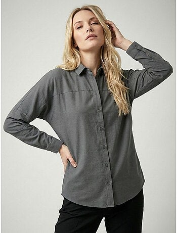 Camicia in popeline relaxed fit con chiusura a bottoni bdart
