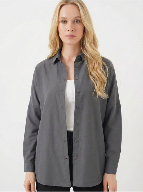 Camicia in popeline relaxed fit con chiusura a bottoni bdart - Kiabi