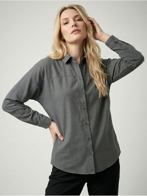 Camicia in popeline relaxed fit con chiusura a bottoni bdart - Kiabi