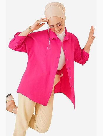 Camicia in popeline relaxed fit con chiusura a bottoni bdart
