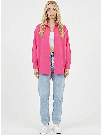 Camicia in popeline relaxed fit con chiusura a bottoni bdart