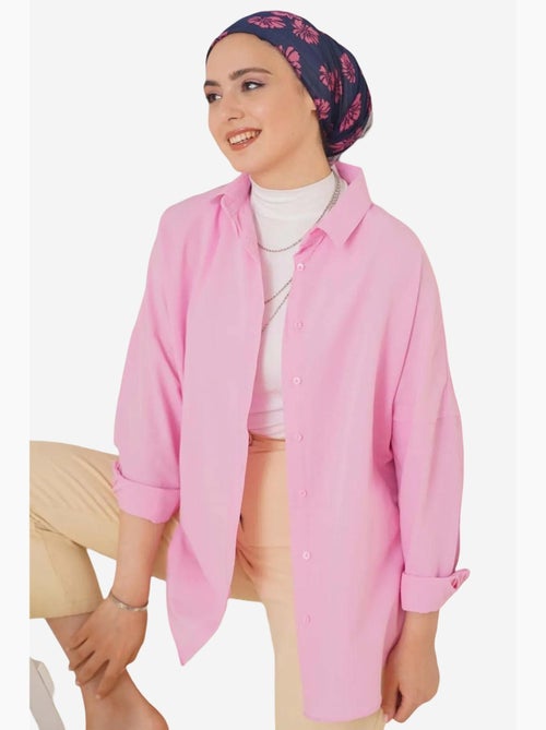 Camicia in popeline relaxed fit con chiusura a bottoni bdart - Kiabi Camicia in popeline relaxed fit con chiusura a bottoni bdart - Kiabi