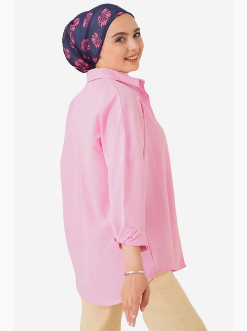 Camicia in popeline relaxed fit con chiusura a bottoni bdart - Kiabi Camicia in popeline relaxed fit con chiusura a bottoni bdart - Kiabi
