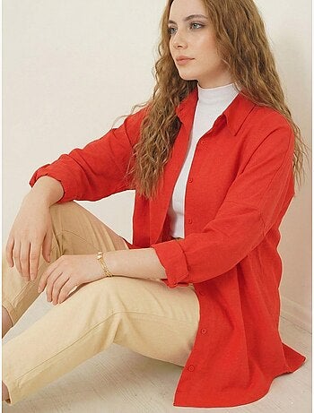 Camicia in popeline relaxed fit con chiusura a bottoni bdart